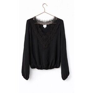 Cami NYC Romantic‎ Lace Top Women’s Size XS Black